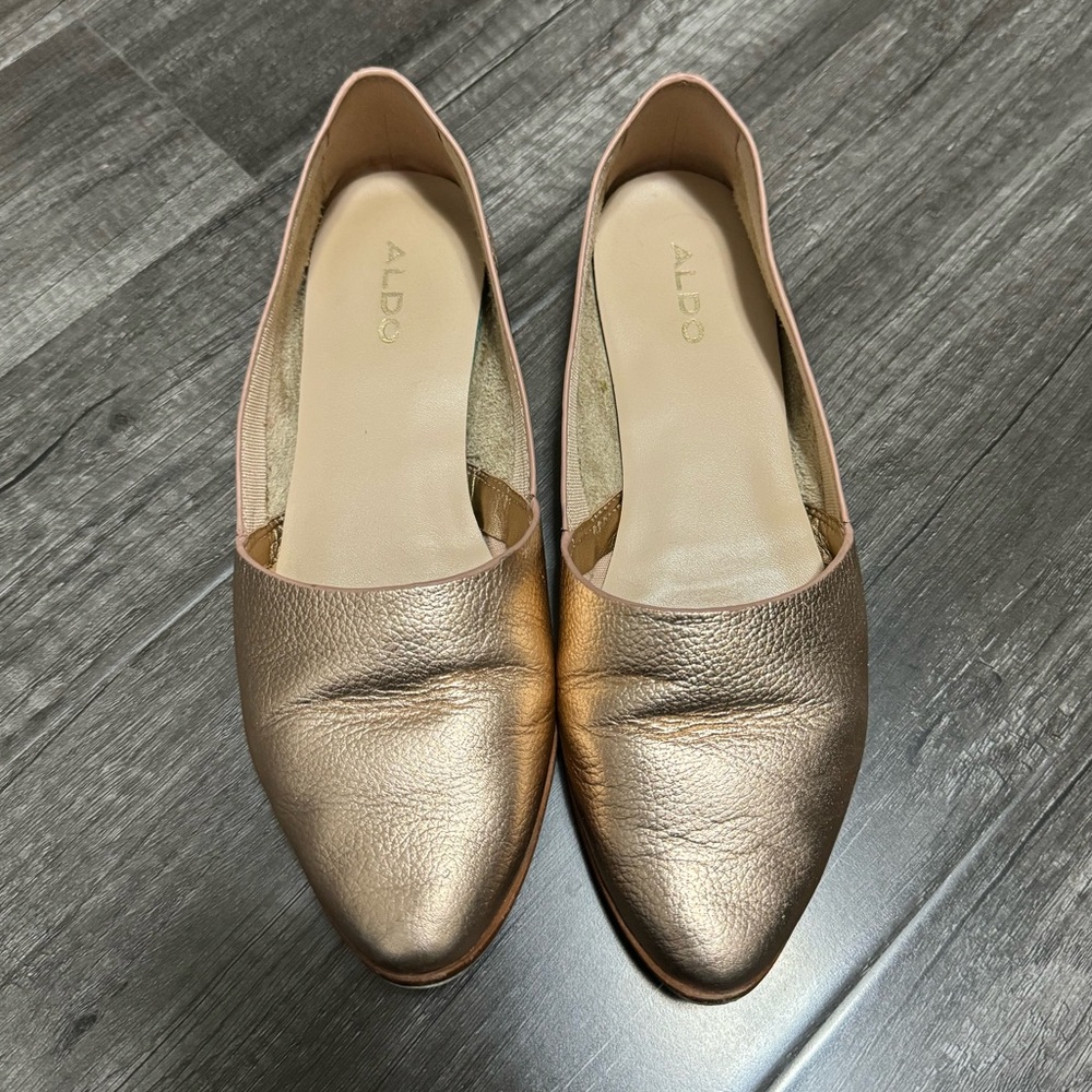 Rose gold flats